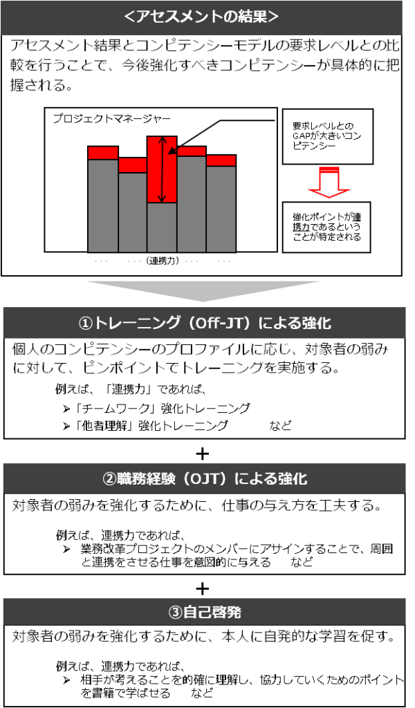 アセスメント結果とコンピテンシーの把握